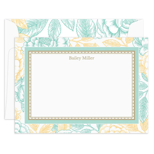 Garden Rose Flat Note Cards